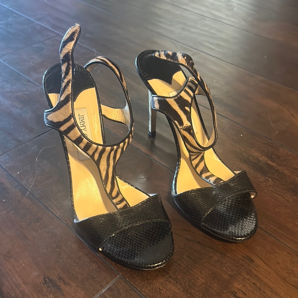 Jimmy Choo Zebra print heels